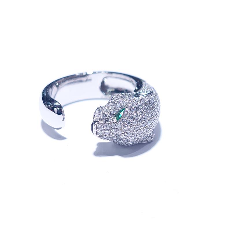 1.37 Карат Бриллиант 18 K Белое Золото Кольцо 10.24 гр