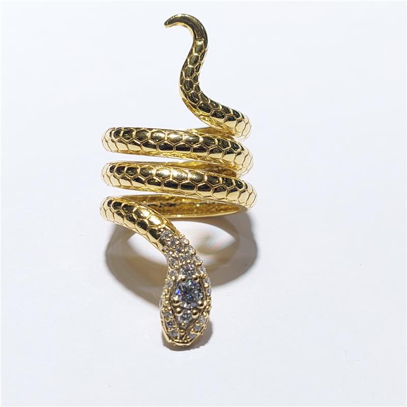 0.46 Карат Бриллиант 18 K Желтое Золото Кольцо 12.08 гр